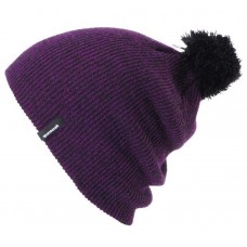 New Spacecraft Mujers Peppered Pom Beanie Purple  eb-80616502